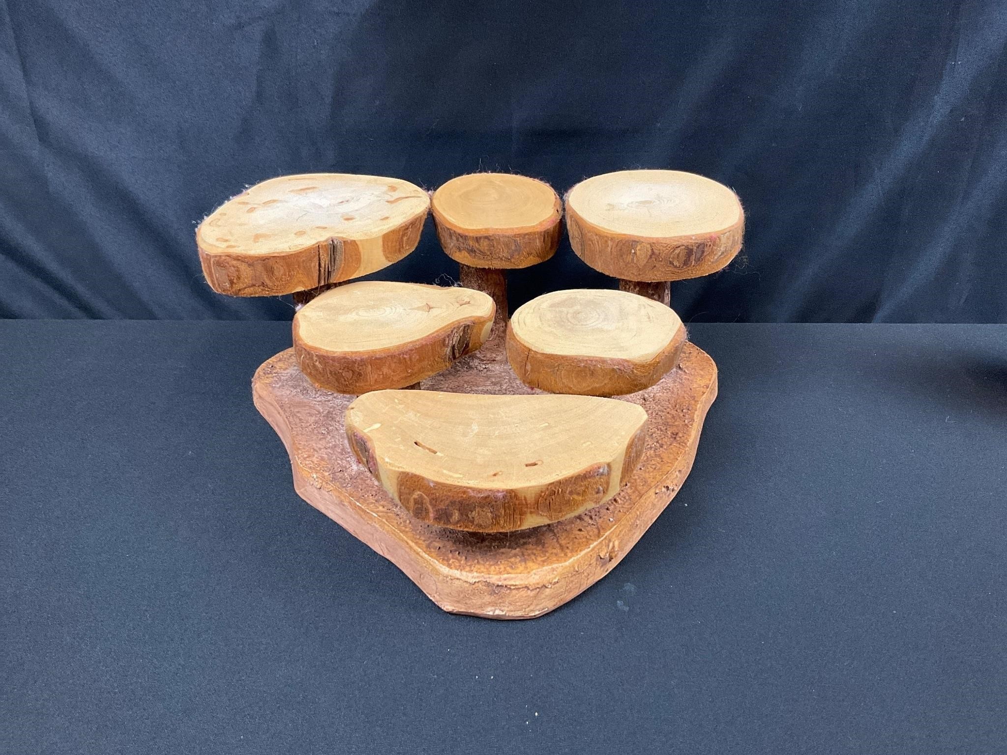 6 Tier Wooden Tree Platform for Displaying Figures