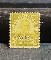 U.S. 8c Nebraska overprint stamp