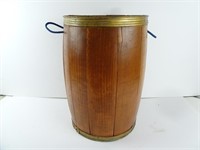 18" Tall Wooden Barrel