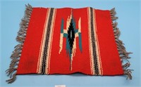 Woven Wool Mini Rug or Table Protector Native Amer
