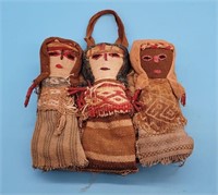 Peruvian Central Coast Chancay Fabric Burial Dolls