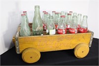 Coca Cola Bottles in "Wagon" Crate
