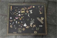 Stickpin Collection In Shadow Box Display