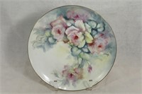 Hand-Painted Floral Art Plate Signed By D.R. Wolfe