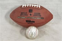Wilson NFL Football & Signed Baseball Replica