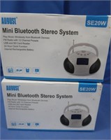 2 August Mini Bluetooth Stereo Systems 6"