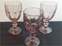 3pc Purple Water Goblets Duratuff Usa