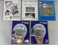 5pc 1980s Baseball Programs w/ Tickets & Signed
