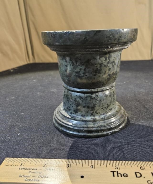 Marble candle stand, 5"