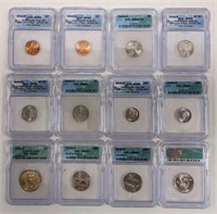 12 Pc. Lot Of  ICG High Graded U.S. Coins