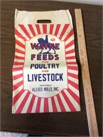 Wayne Feed for Poultry & Livestock paper bag