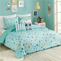 C9195  Urban Playground 5Pc Pom Pom Comforter Set