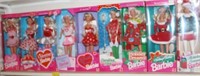 10 BARBIE DOLLS - NEW IN BOX ROSE BRIDE, RED