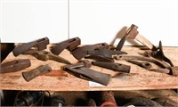 LOT OF ASSORTED AXE, PICK, ADZE & SLEDGE HEADS