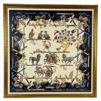 Salvatore Ferragamo Oriental Motif Silk Scarf