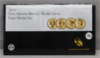 2010 1st Spouse Bronze 4 Medal Set.