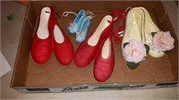 4 pairs of ceramic ballet slippers