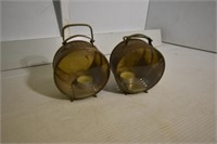 2- Brass Candle Lanterns