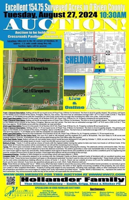 Hollander Farmland Auction