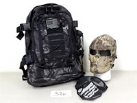 Camo Backpack and Masks (No Ship)