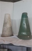 2 Vintage Pottery birdbath bases