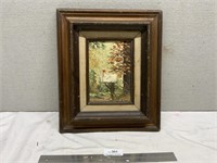 Framed Oil Painting Mailbox on Canvas