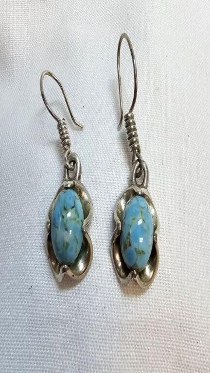 PR S/S EARRINGS SW BLUE STONES