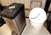 2  TRASH CANS  WITH LIDS