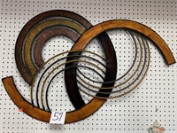 ABSTRACT METAL WALL SCULPTURE - 39 X 25 “