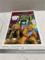 Signed MOTU He-Man 11"x17"Comic Book Art Print