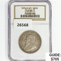 1895 2.5 Shillings 14.1g S. Af. Silver NGC VF20
