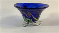 Footed Art Glass Bowl