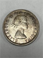 1953 Canadian Elizabeth II silver dollar coin