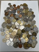 Large assortment of foreign coins