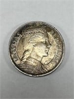 1929 Latvia 5 Lati silver coin