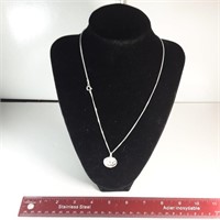 Sterling silver necklace and pendant