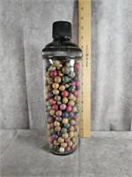 JAR OF BENNINGTON CLAY MARBLES