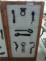 Primitive Tools Mounted on Peg Board