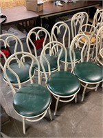 6 parlor chairs, vinyl seat, 18” seat height