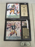 2 Brett Favre Green Bay Packers Display Plaques