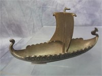 Pewter Viking Ship Figurine -4" long