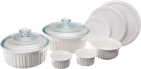 CorningWare French White 12-Pc Ceramic Bakeware