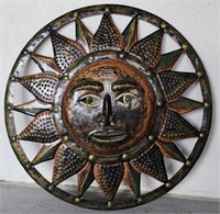 Large Metal Sun Wall Art