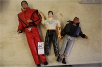 MJ SILVERSTER STALONE AND FONZIE FIGURINES