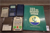 CALCULATORS AND WWII INFANTRY BOOK