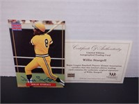 WILLIE STARGELL SIGNED AUTO CARD W/COA