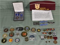 Military service, WWII POW, and other service meda