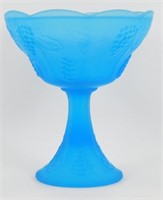* Indiana Glass Satin Blue Compote