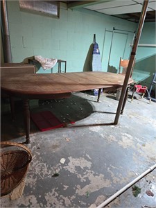 Large wooden dining table some water damage to top