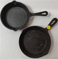 2 Small Cast Iron Pans